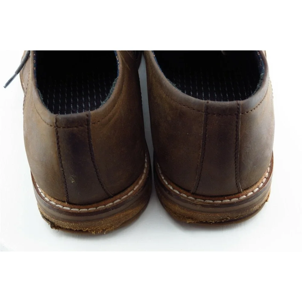 Ben‎ Sherman Men's Derby Oxfords Size 8 Brown Leather Almond Toe Dress Shoe